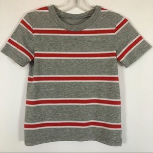 Circo boys gray,red, white striped tee size 5T